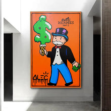 Charger l&#39;image dans la galerie, Toile orange - Street art Monopoly
