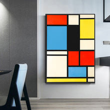 Charger l&#39;image dans la galerie, Toile abstrait - Mondrian style
