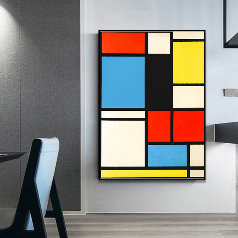 Toile abstrait - Mondrian style